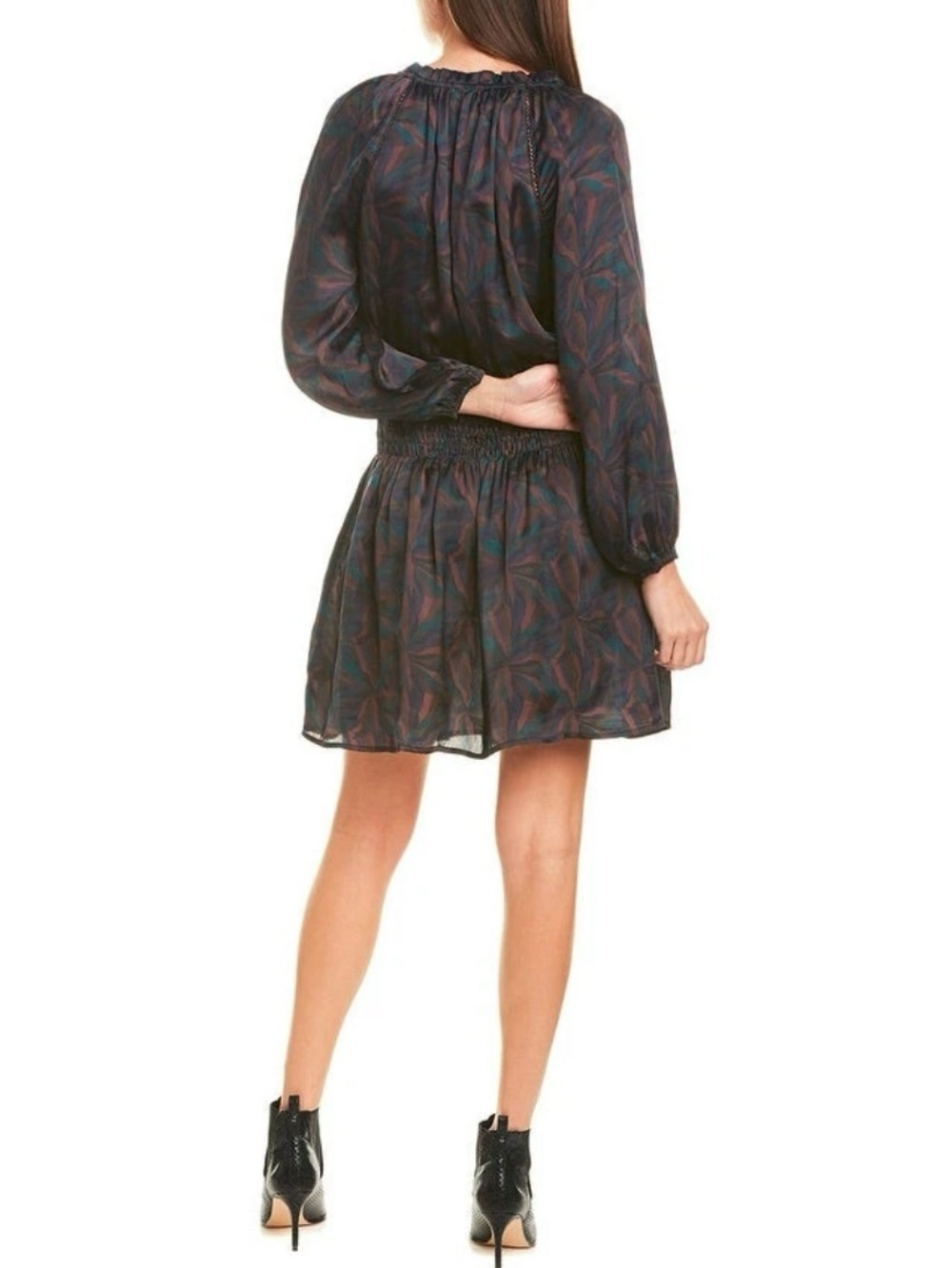 NWOT Velvet by Graham & Spencer Maine Drop-Waist Mini Dress Sonoma Print Size M - Picture 2 of 13